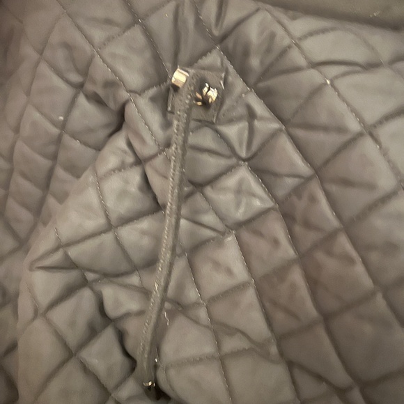 The Kooples Technical Cotton Parka with  Raccoon Fur Hood Coat Black Medium - Picture 5 of 11